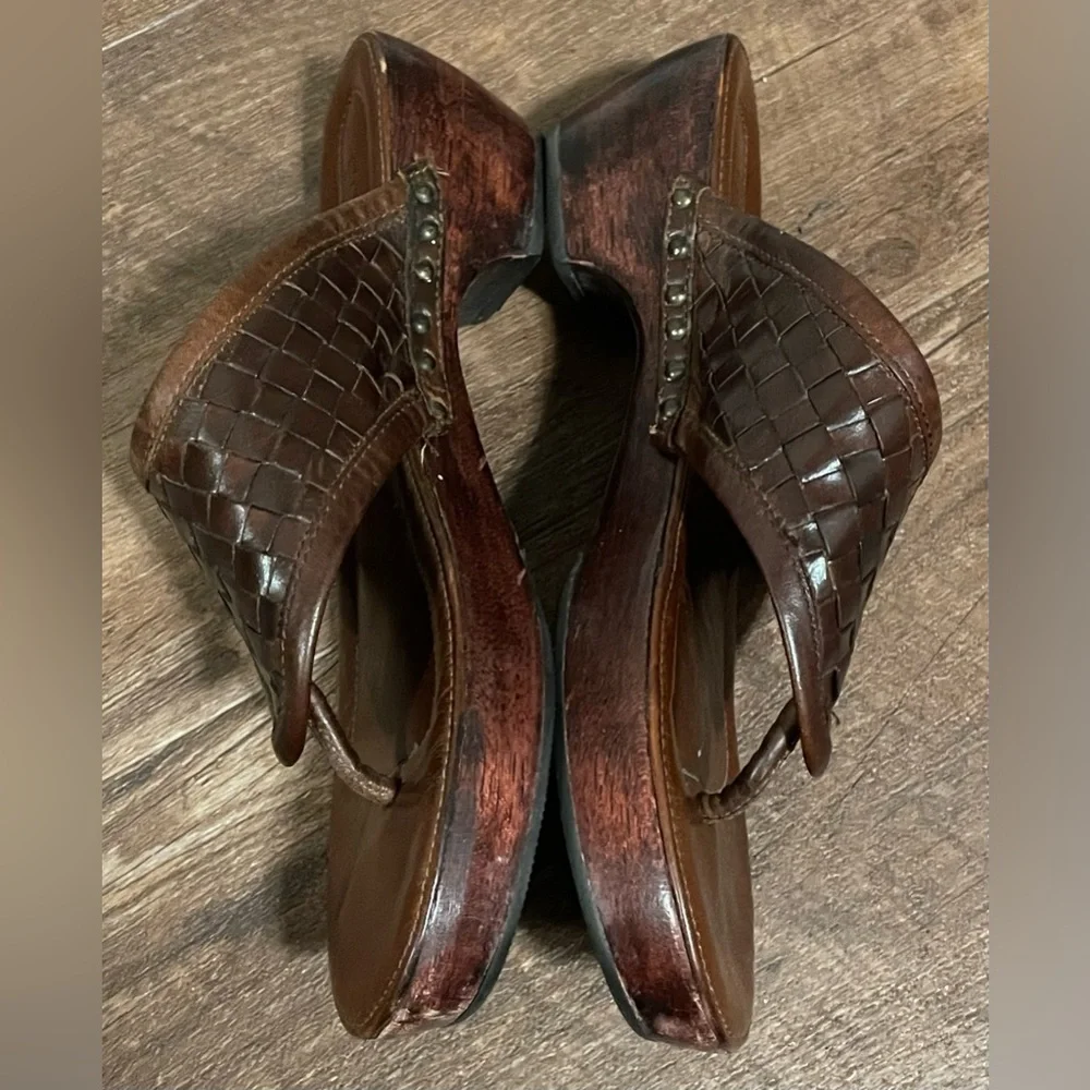 Cole Haan country vintage Brazilian clog braided leather sandals womens 6 - Picture 6 of 9